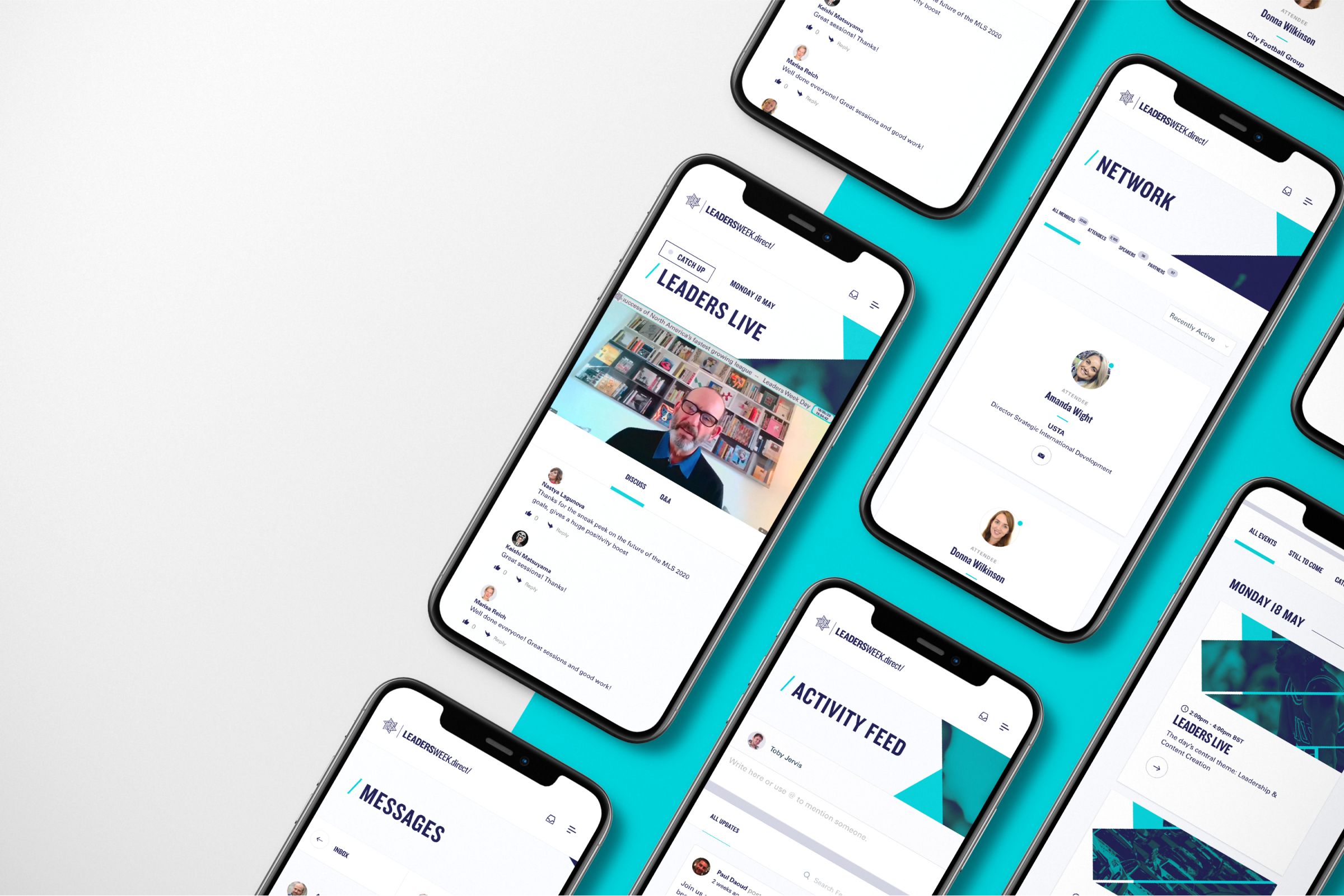 Leaders Week Direct platform on iPhones
