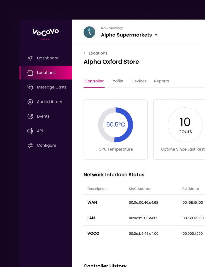 VoCoVo Portal Dashboard
