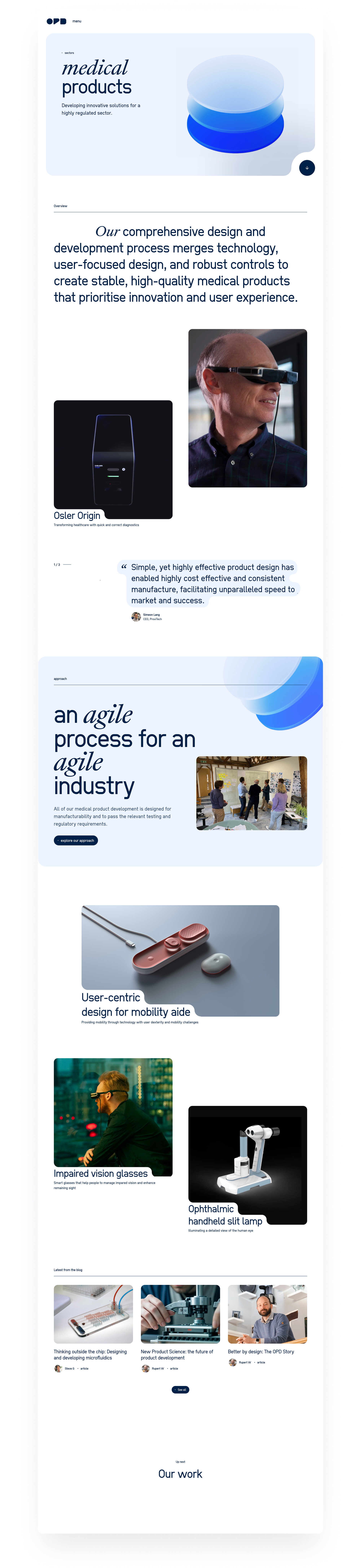 The OPD medical desktop page design