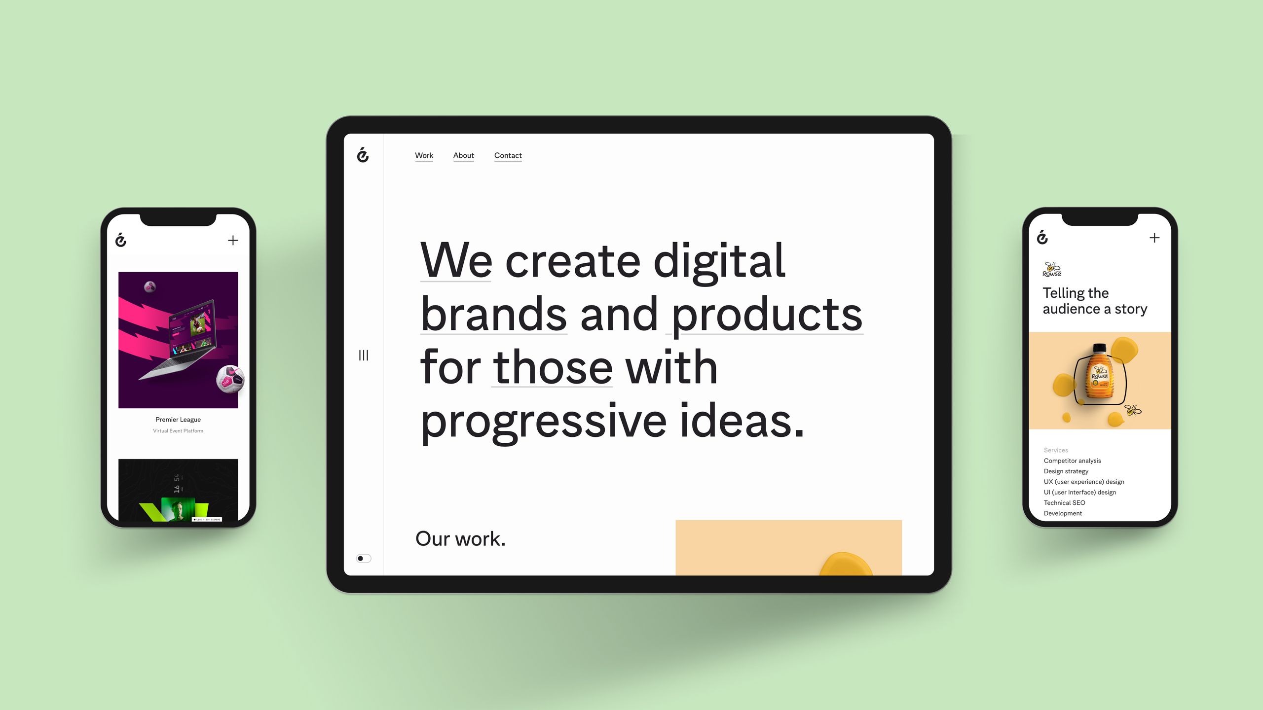 Evensix website displayed on mobile devices