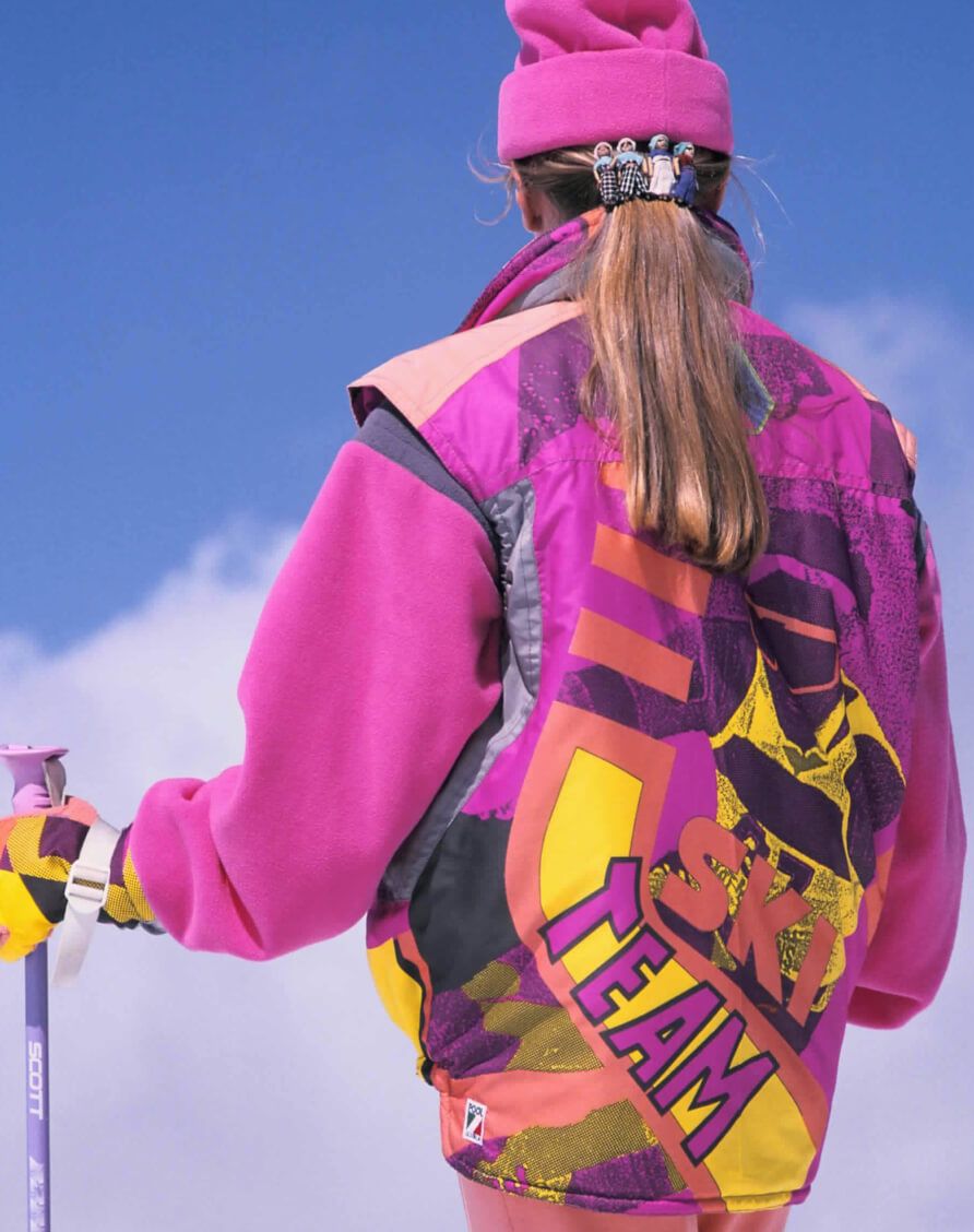 woman from behind in the mountains