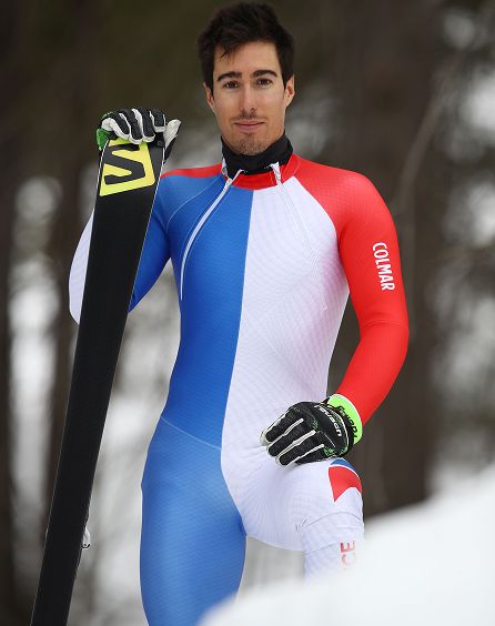 Victor Muffat-Jeandet con tuta e sci