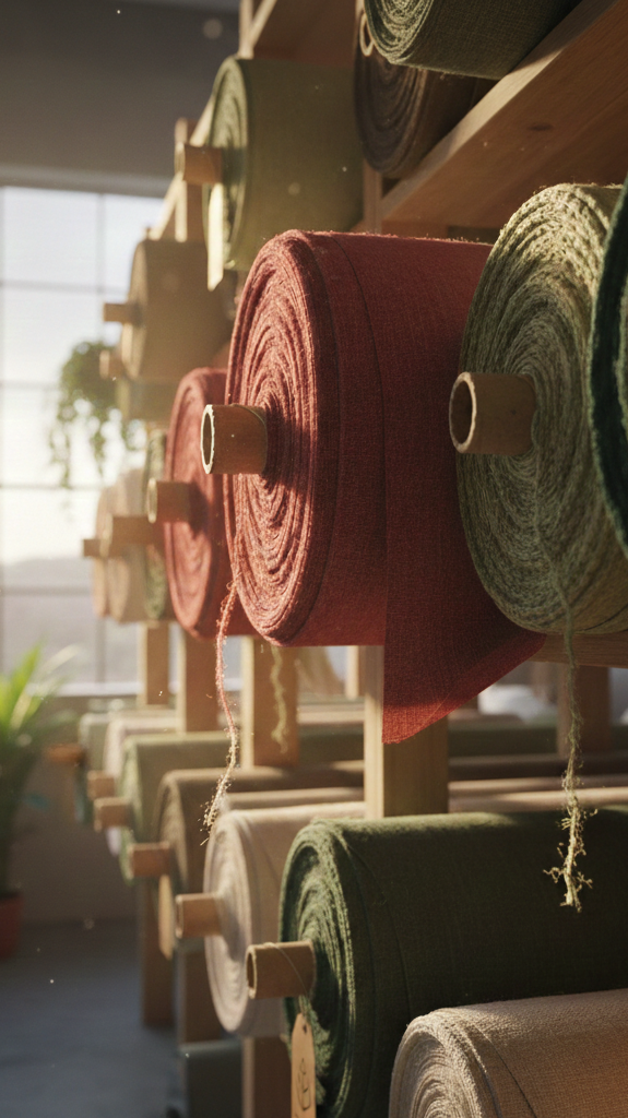 Two skiers with skies on their shoulders looking at sunset