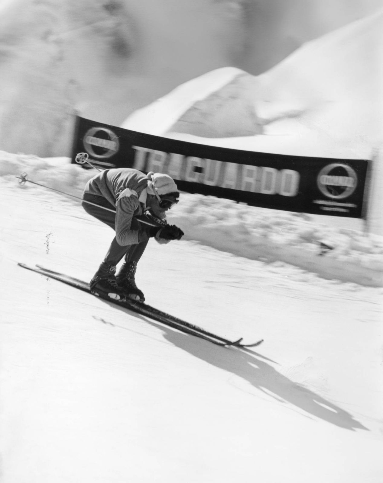 Colmar skier at the finish line