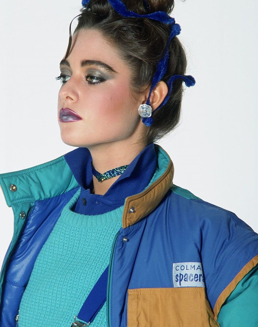 woman with makeup and jacket