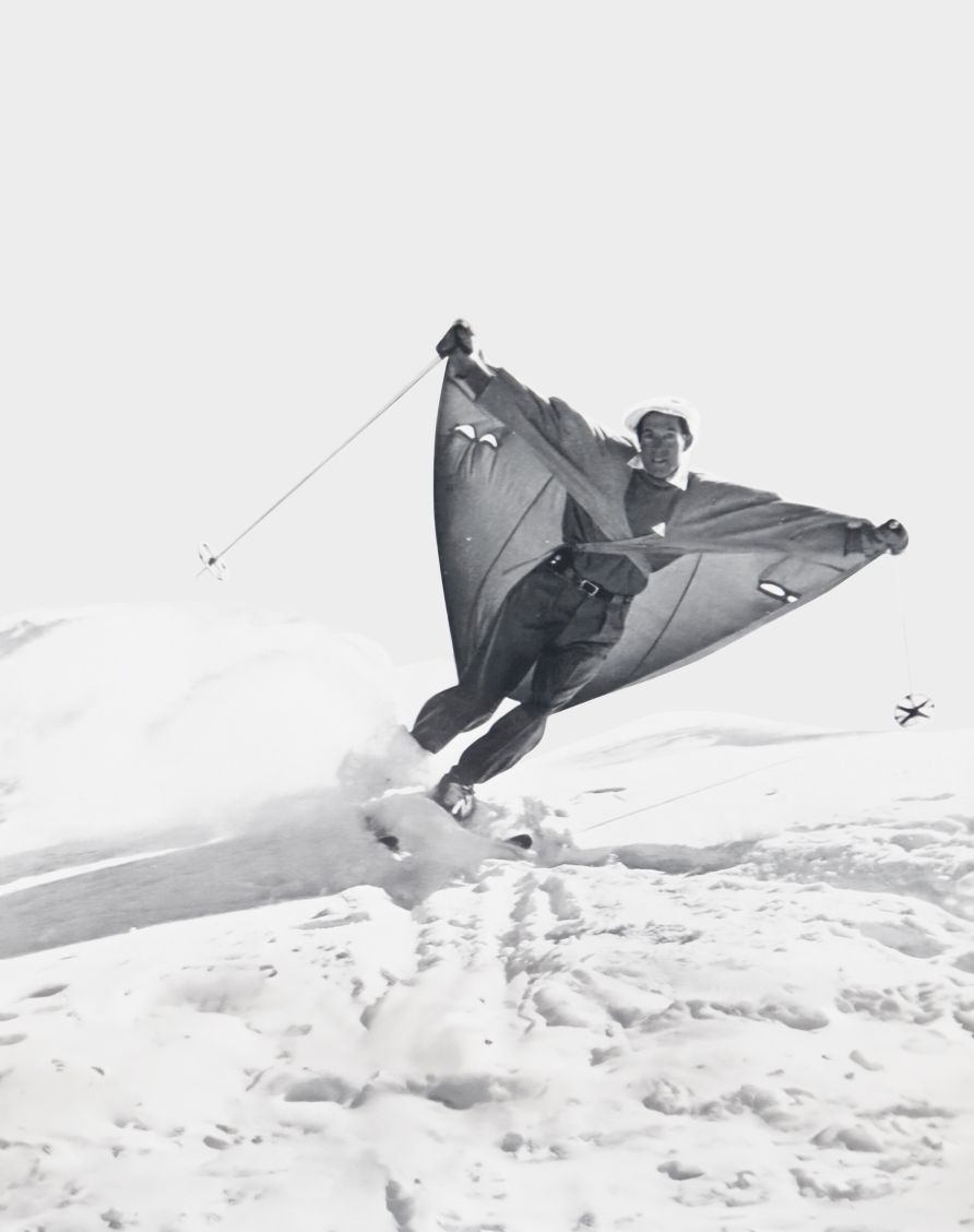 Man in black and white tracksuit