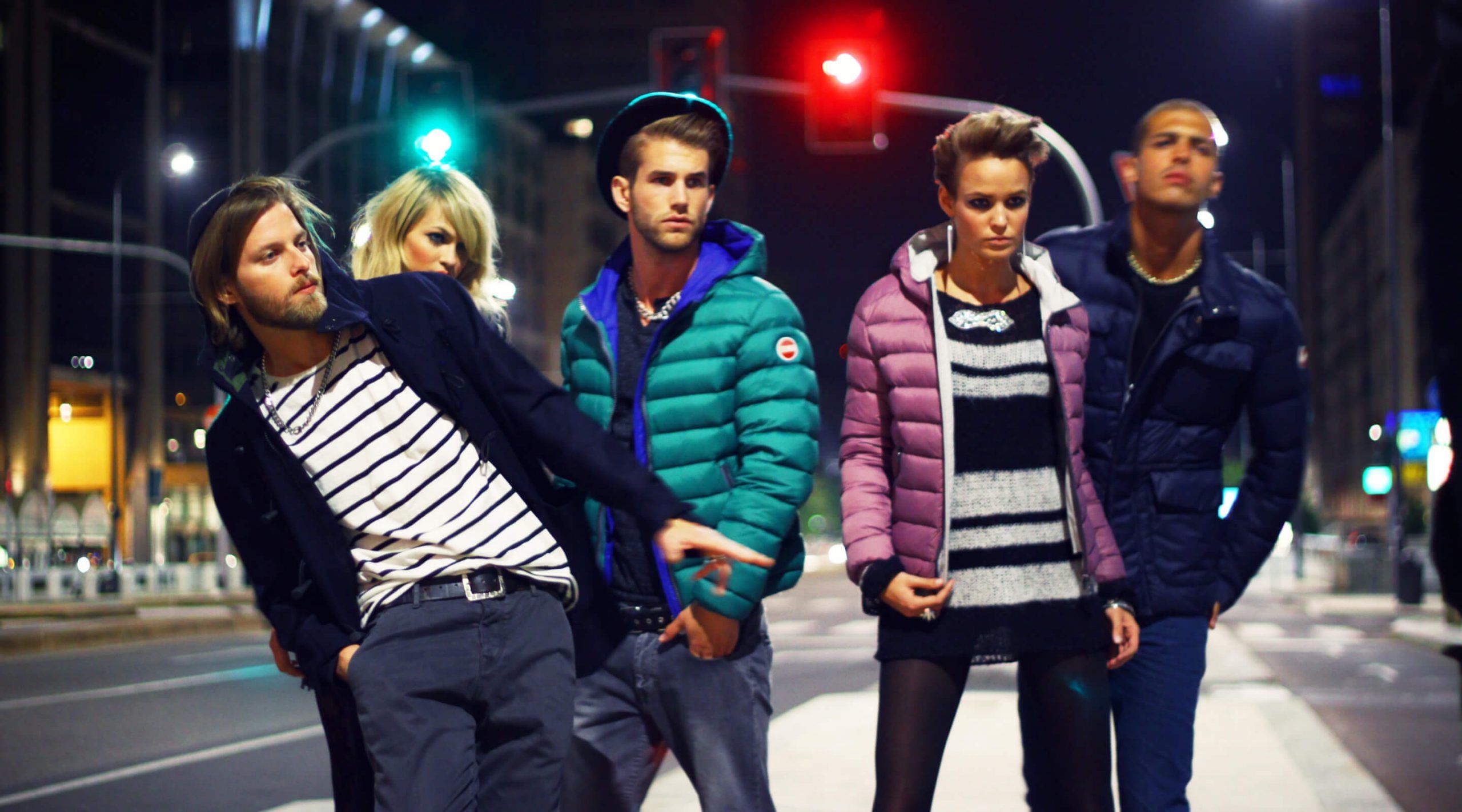 group of friends on the street