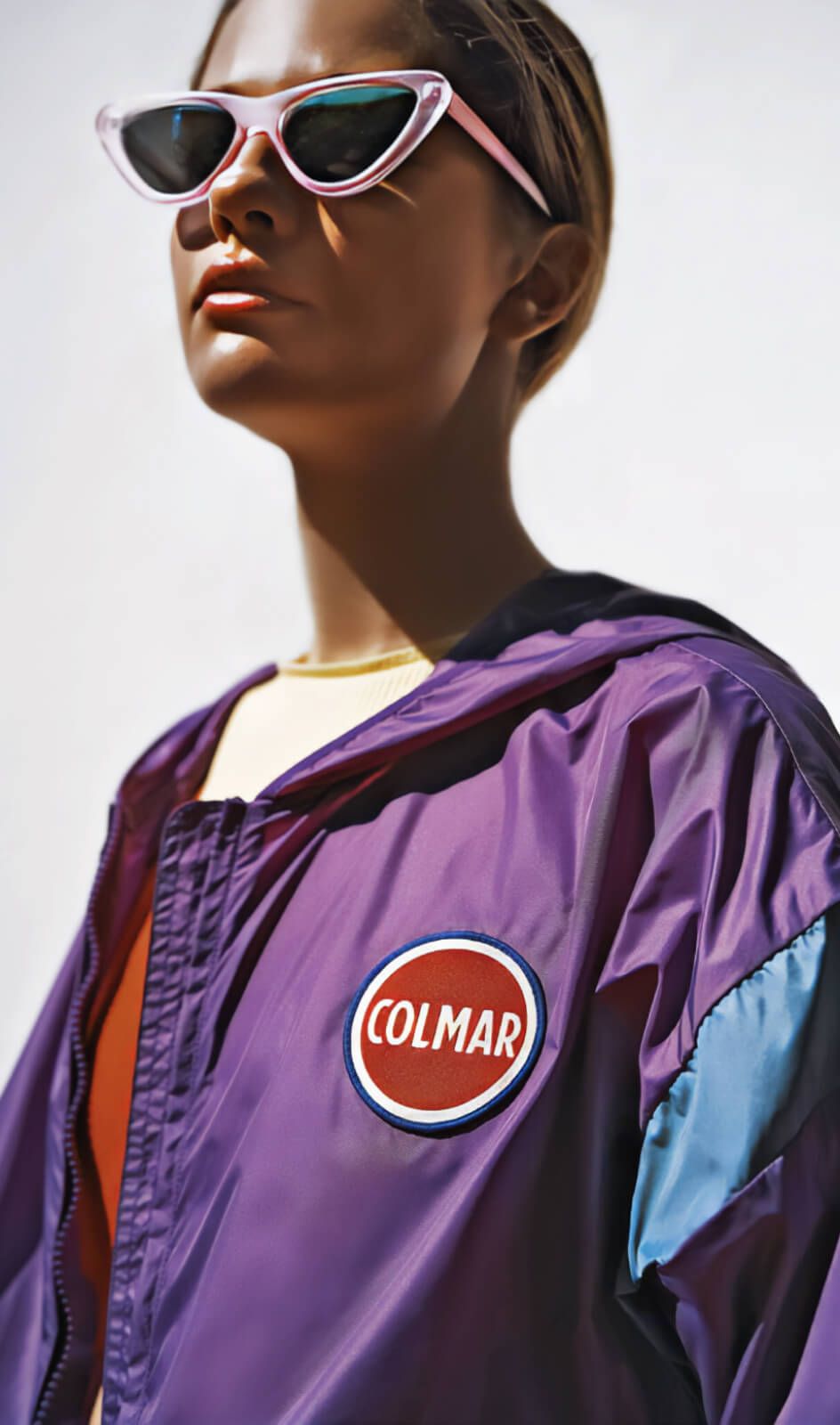 woman with Colmar sweatshirt
