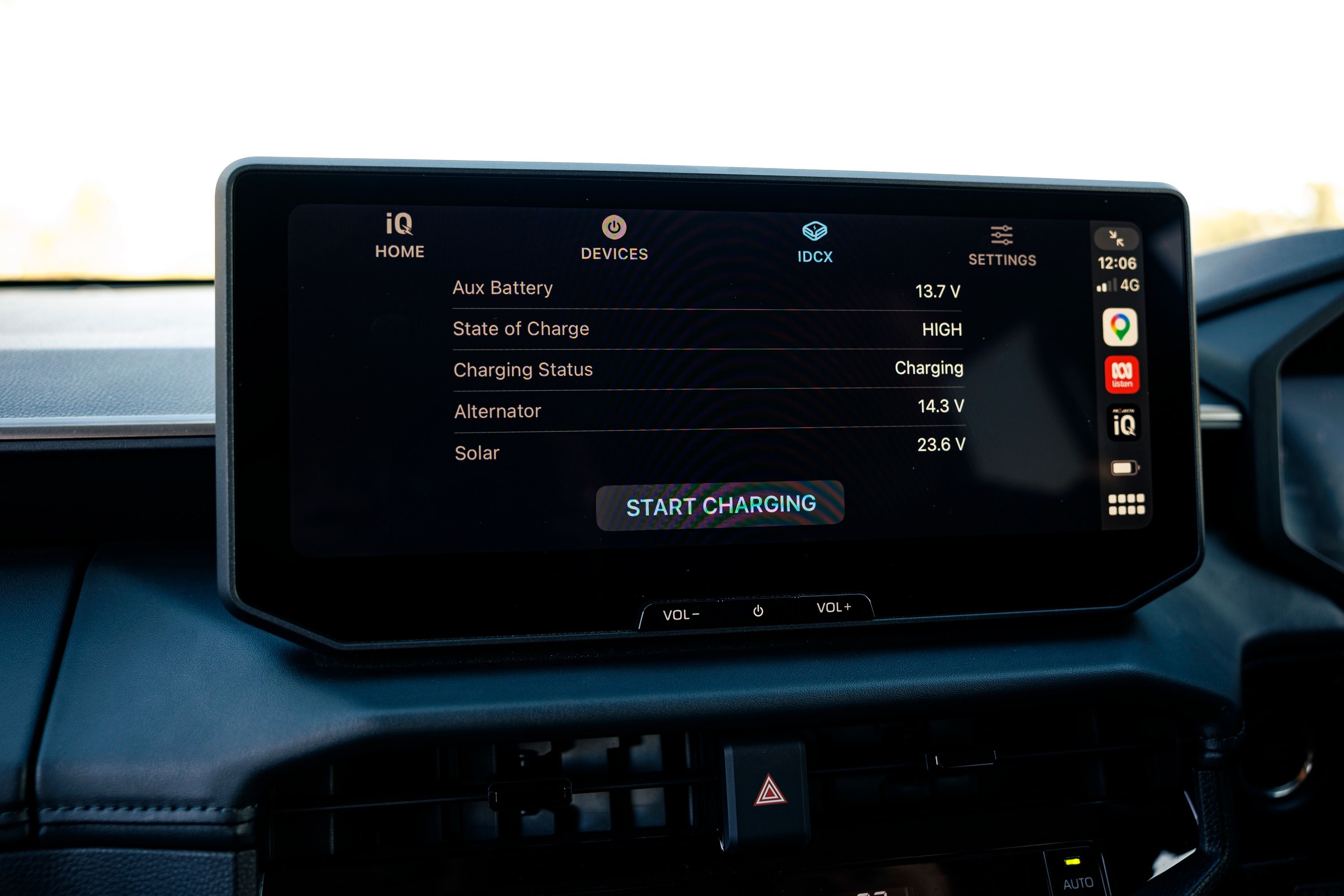 Intelli-IQ system information displayed on the HiLux multimedia screen