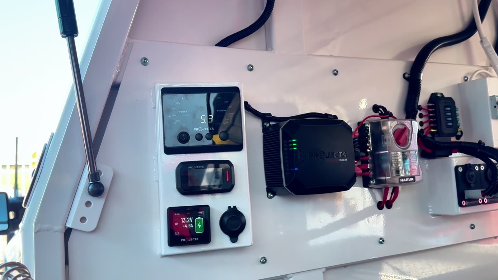 Projecta Intelli-IQ display and control hardware in the Clearview x TJM HiLux
