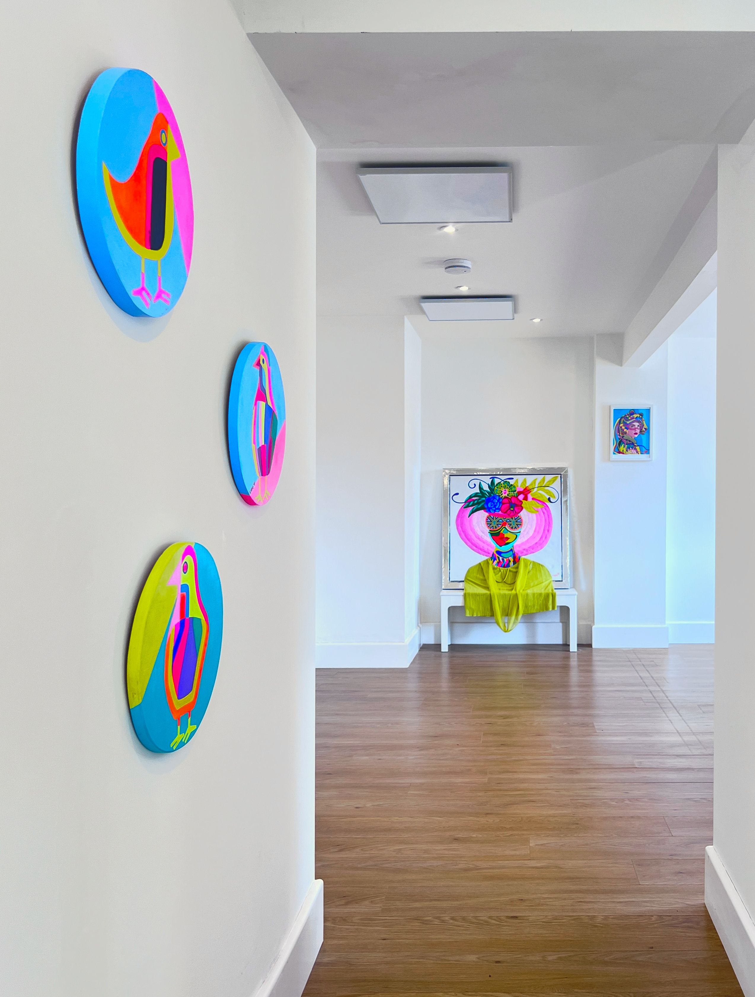 Spring Birds I, II and III artworks
