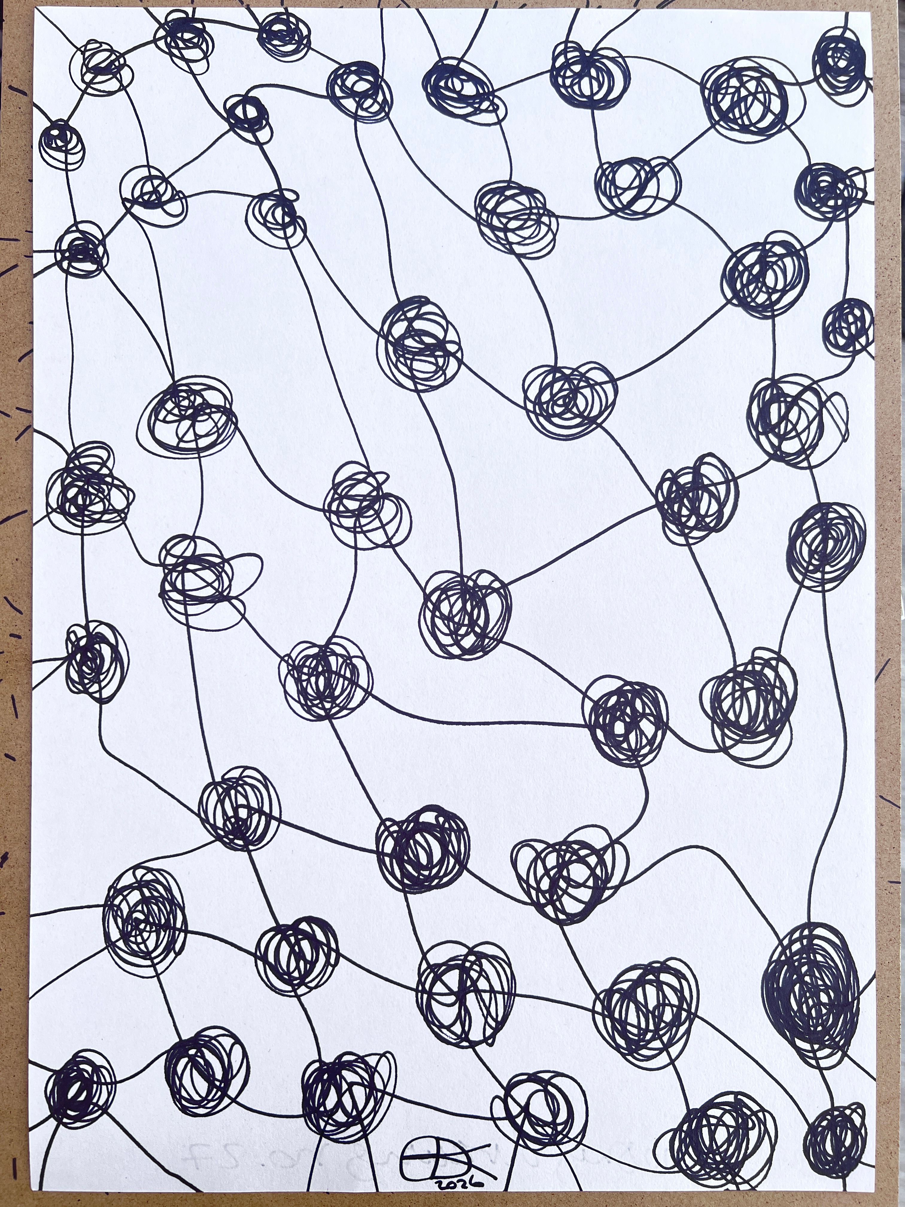 Meshy Drawing no. 25, artist's sketch