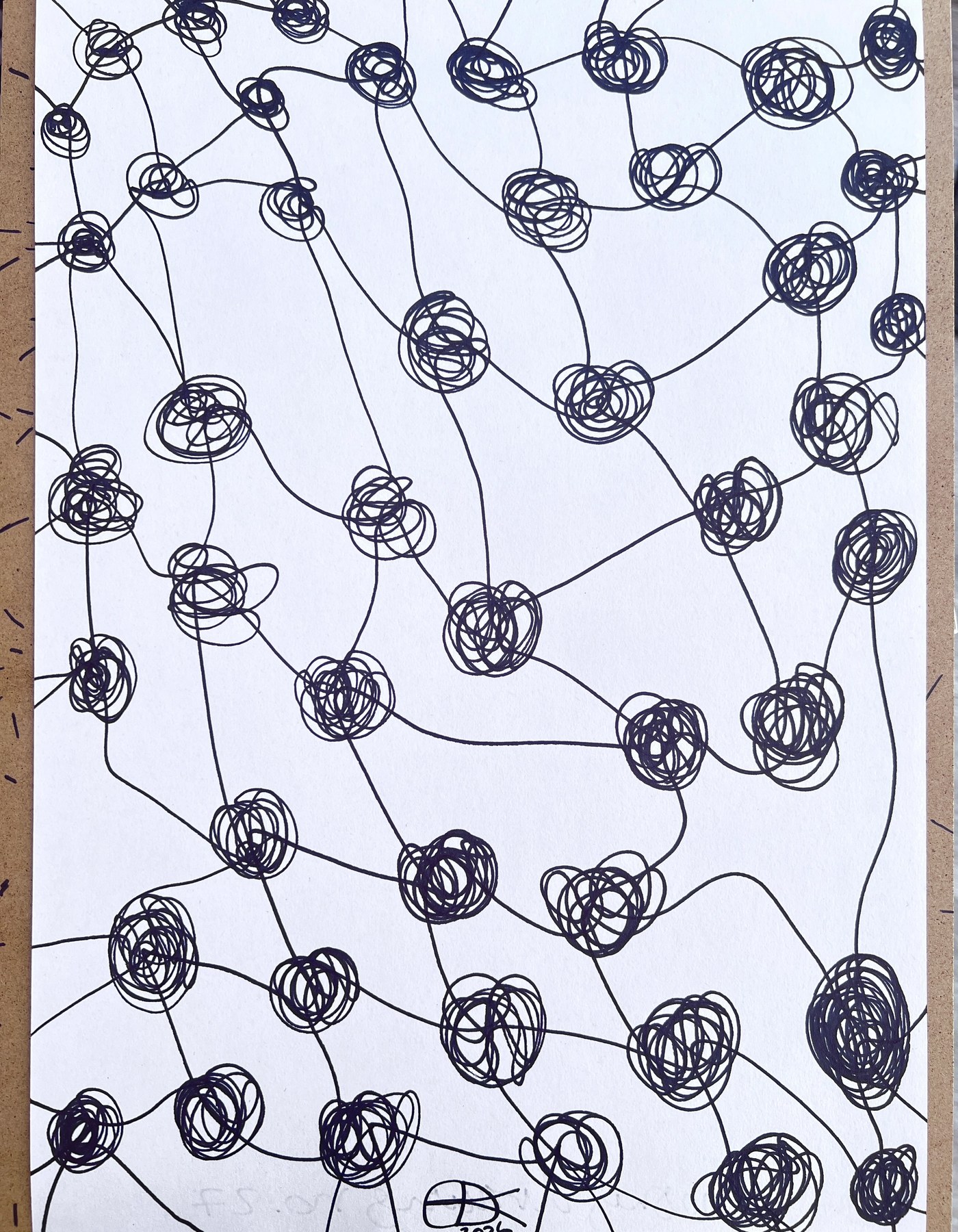 Meshy Drawing no. 25, artist's sketch