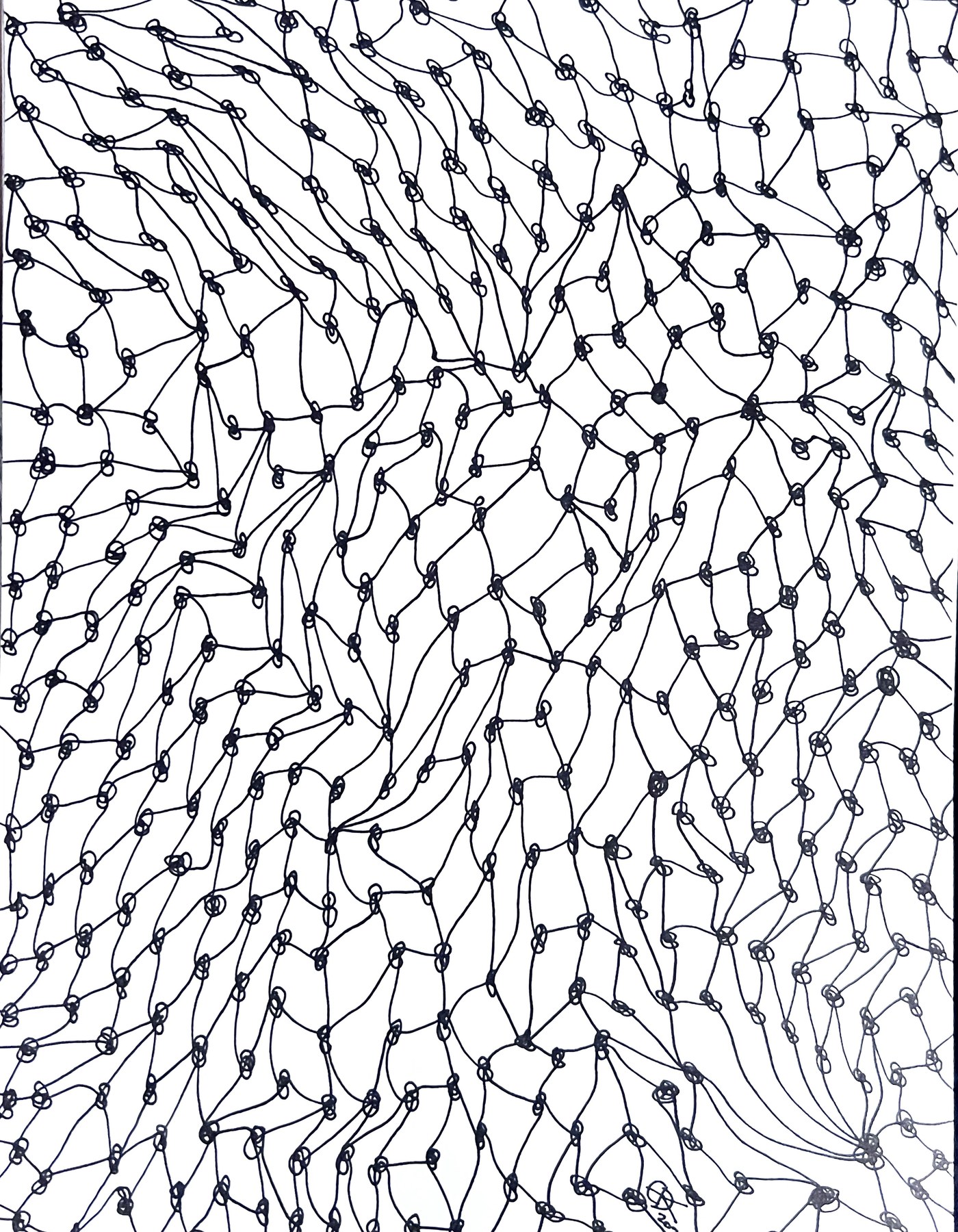 Meshy Drawing no.23, artist's sketch
