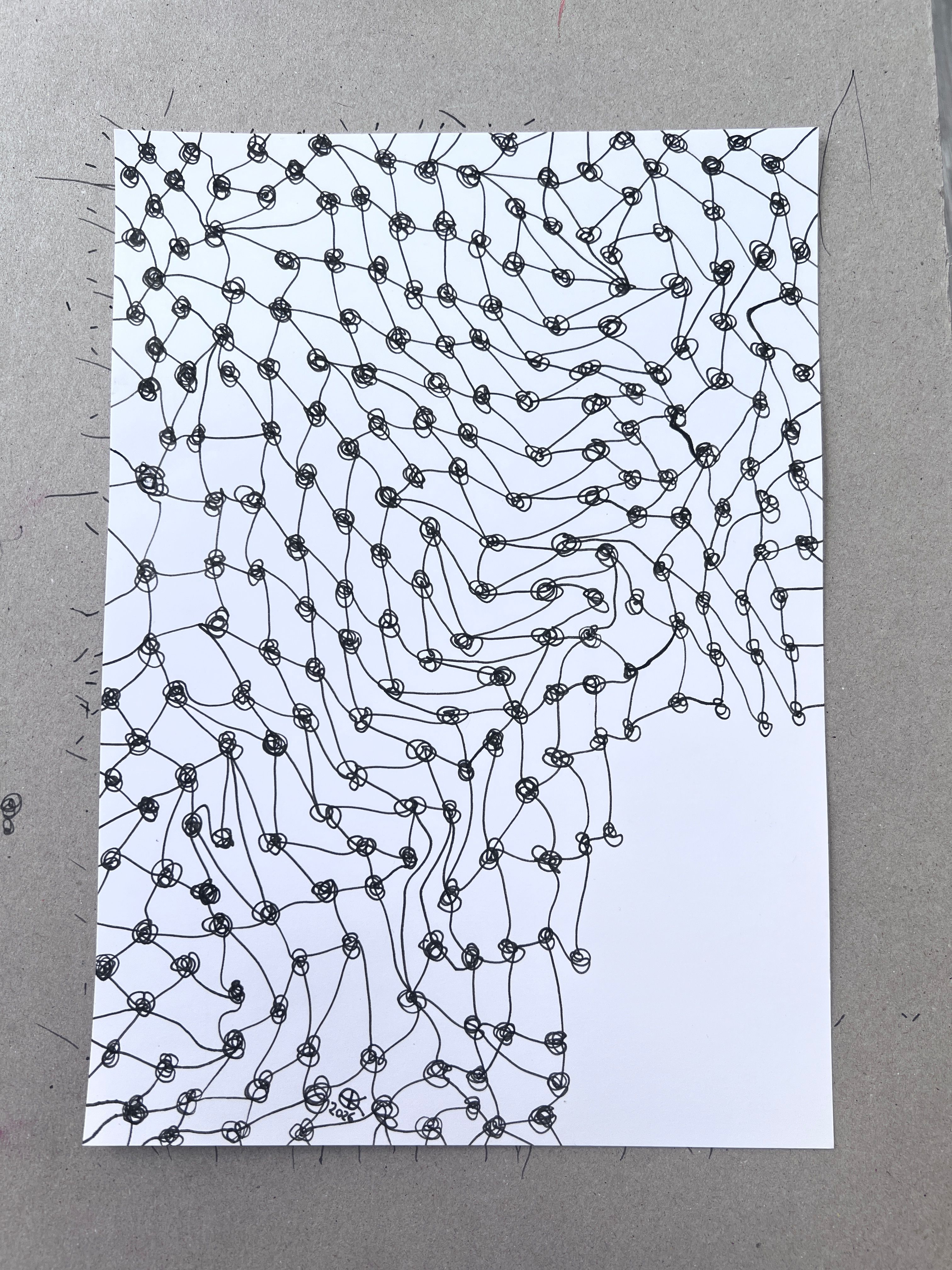 Meshy drawing no. 22, artist sketch