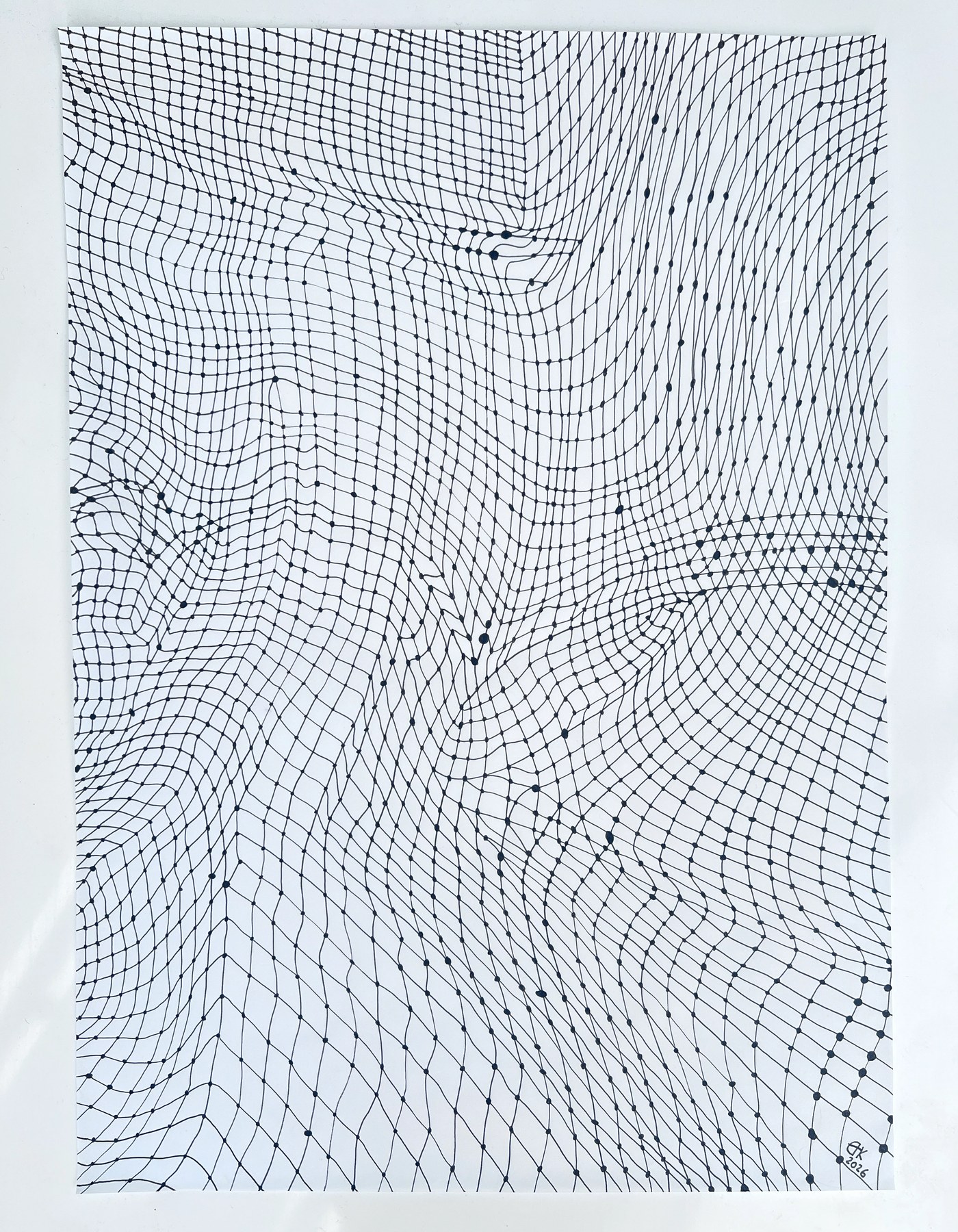 What a MESH compositional drawing no. 3, 2026