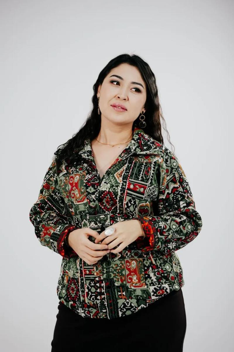 Model in a green BAY bomber