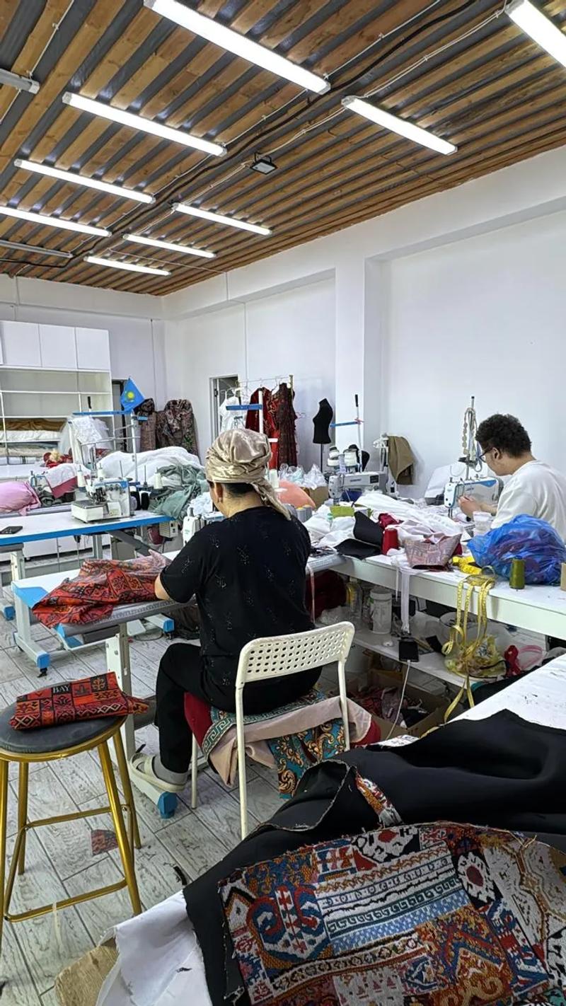 In the sewing workshop