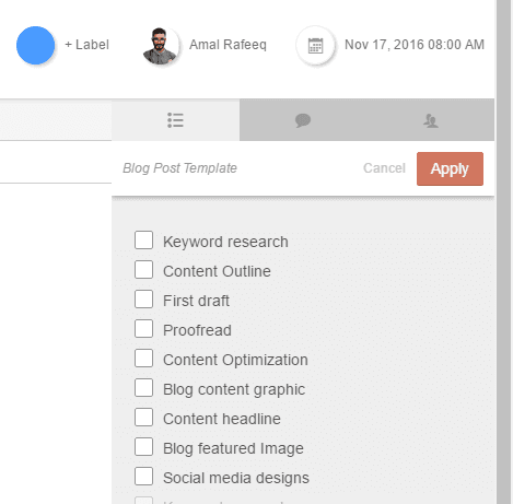 how we use CoSchedule’s templates feature