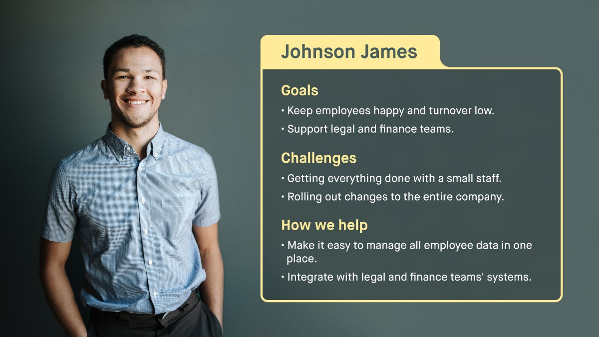 Goals of a user persona