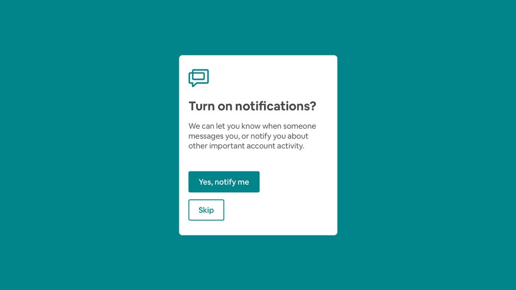 Turn on notification menu