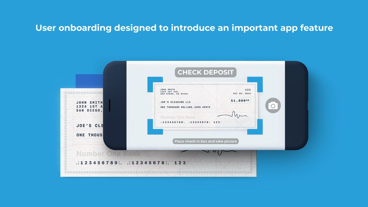Onboarding designed to introduce new features in a banking app