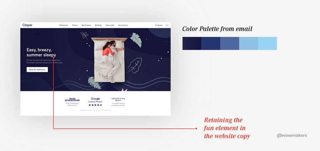 Color Palette from email