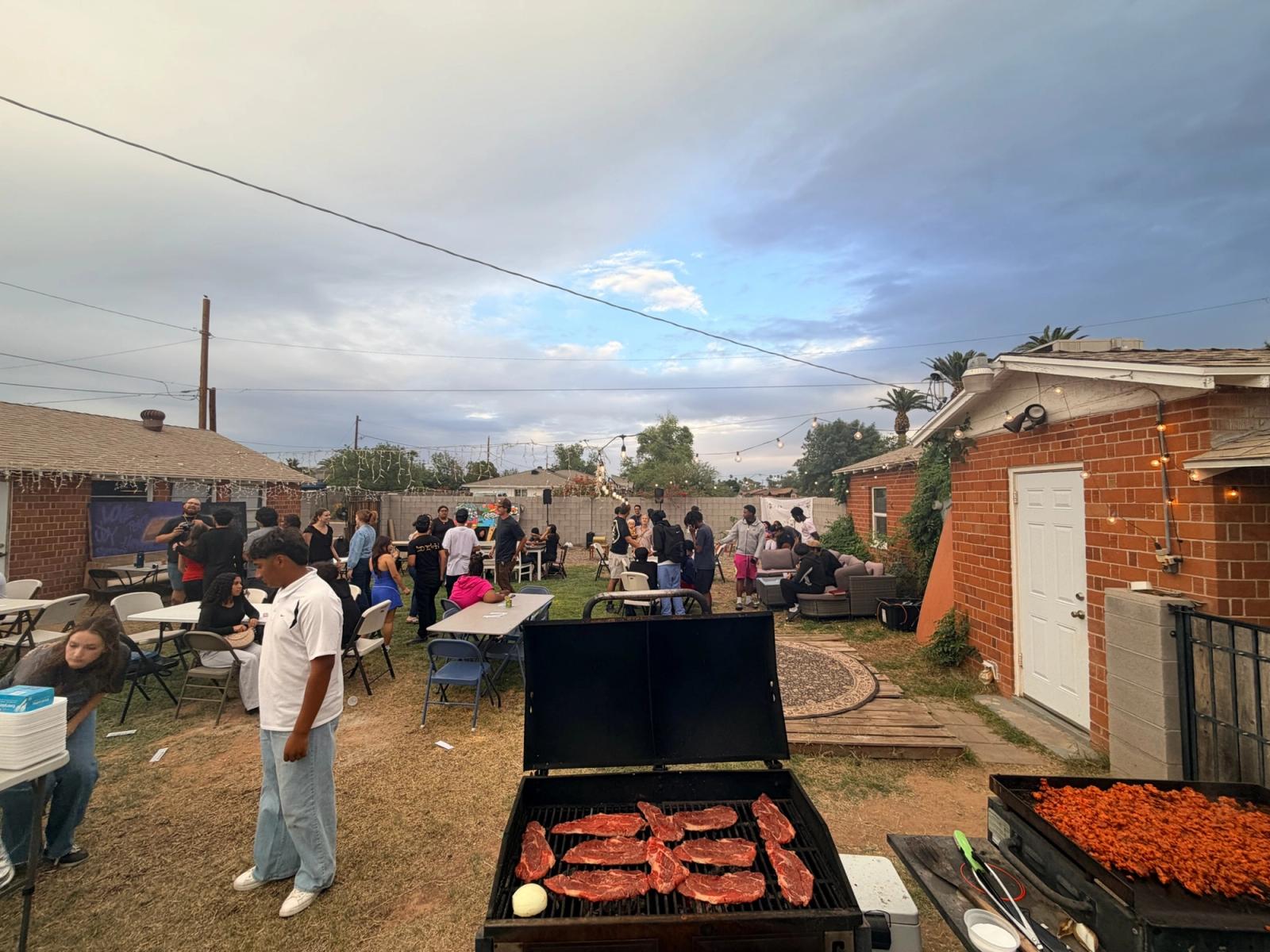 A neighborhood cookout