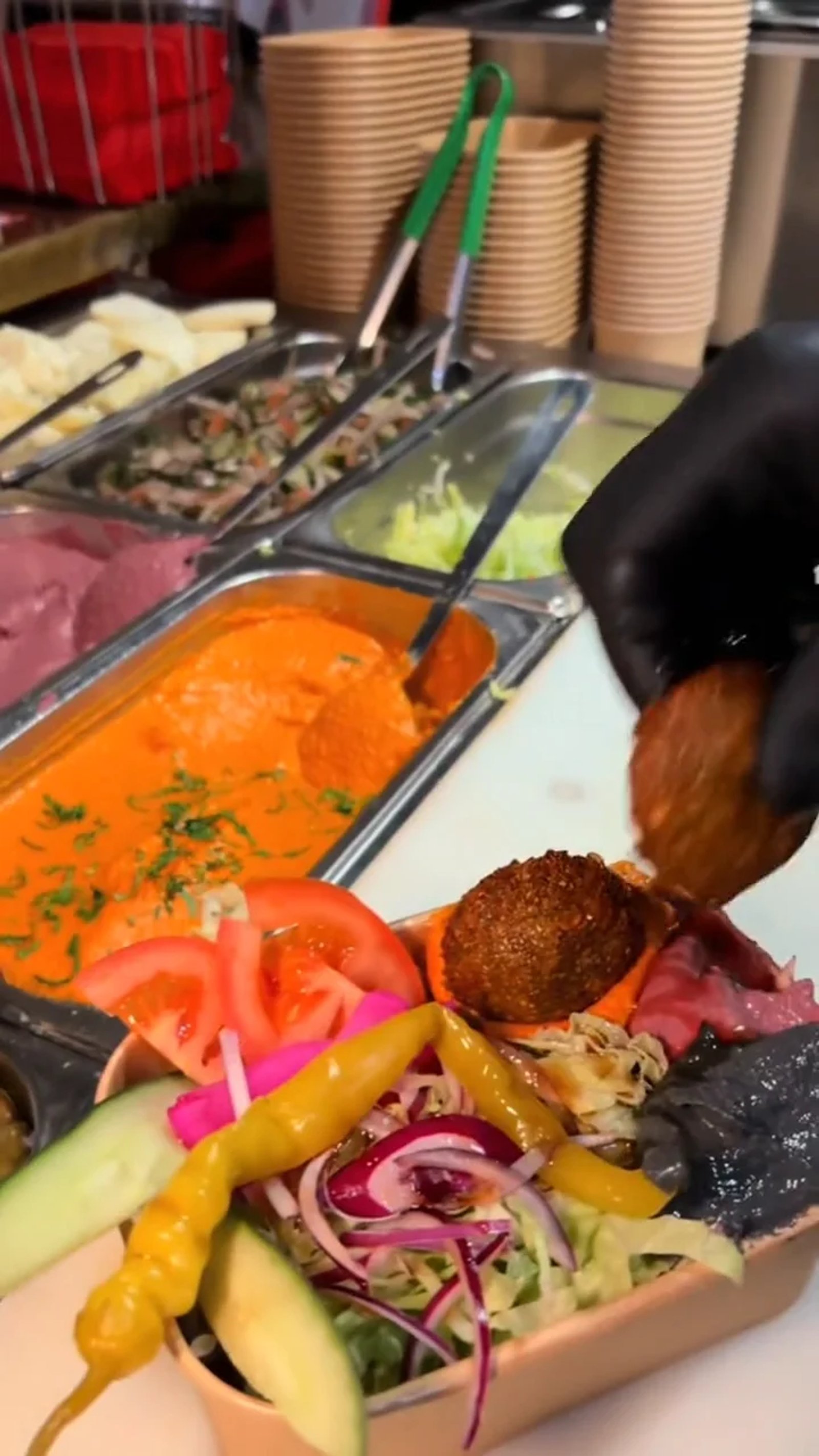 Falafel Guys food preparation at Northern Market