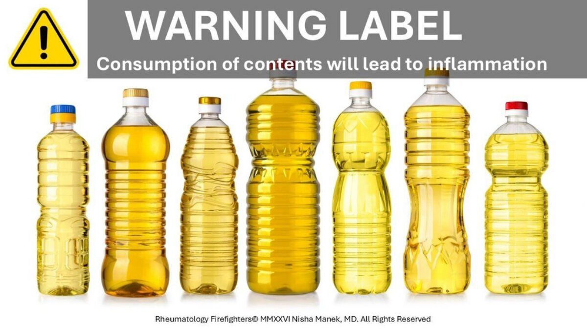 Industrial oil versus food metaphor visual