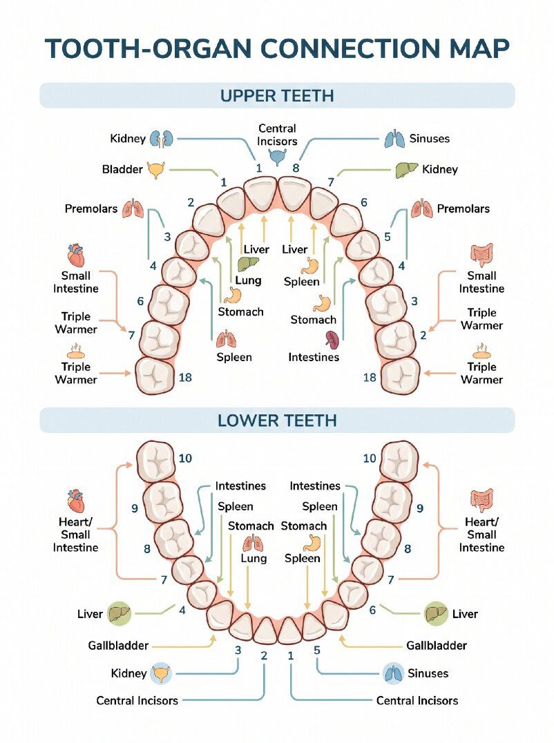 tooth organ connection map
