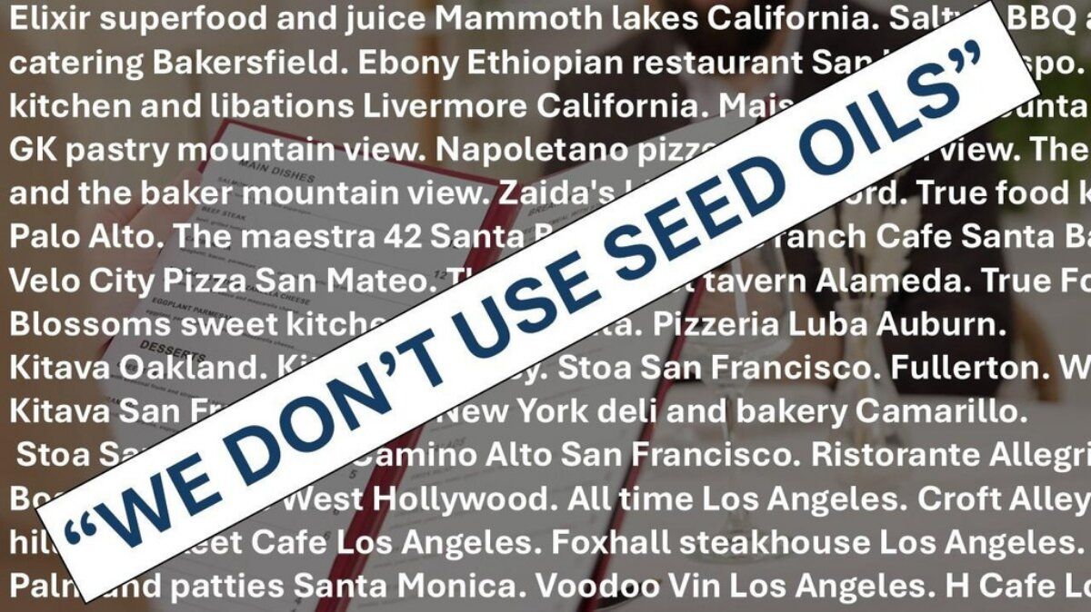 Seed-oil-free restaurant trend visual