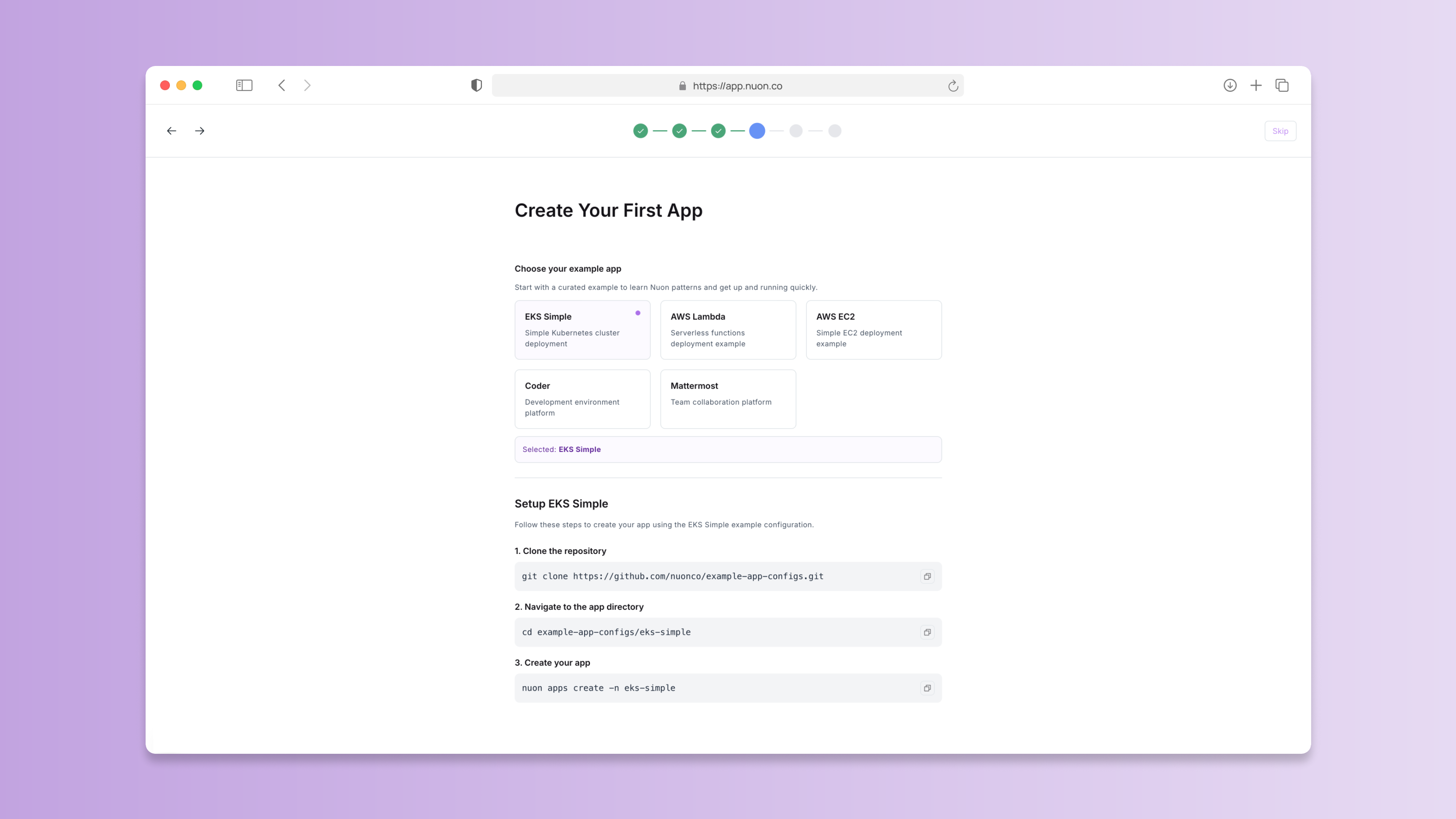 Image of Nuon Onboarding UI