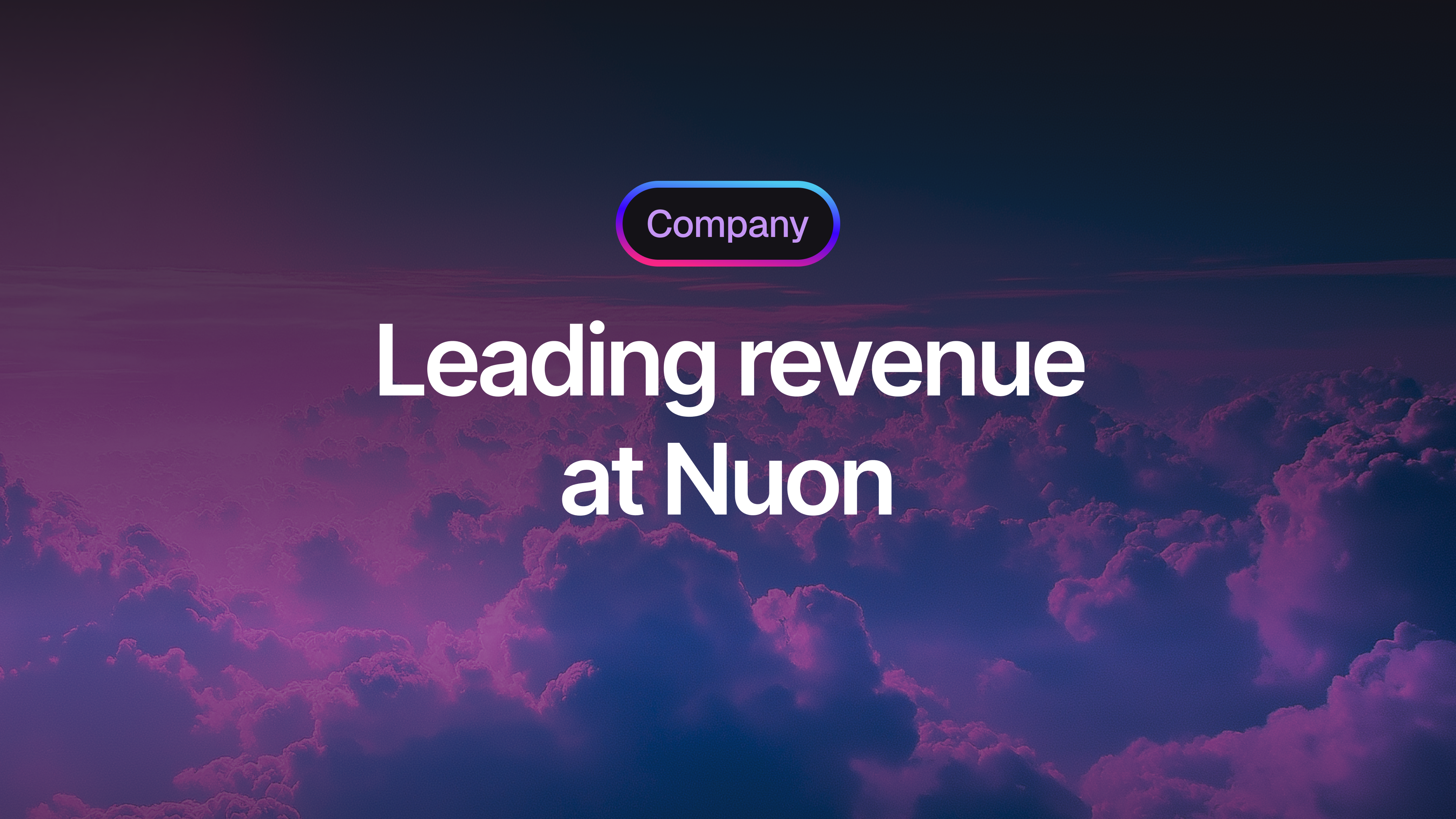 Mark Milligan, VP of Revenue, shares his views on the BYOC market opportunity, the culture fit, Nuon's customer momentum and his plans to accelerate revenue at Nuon.