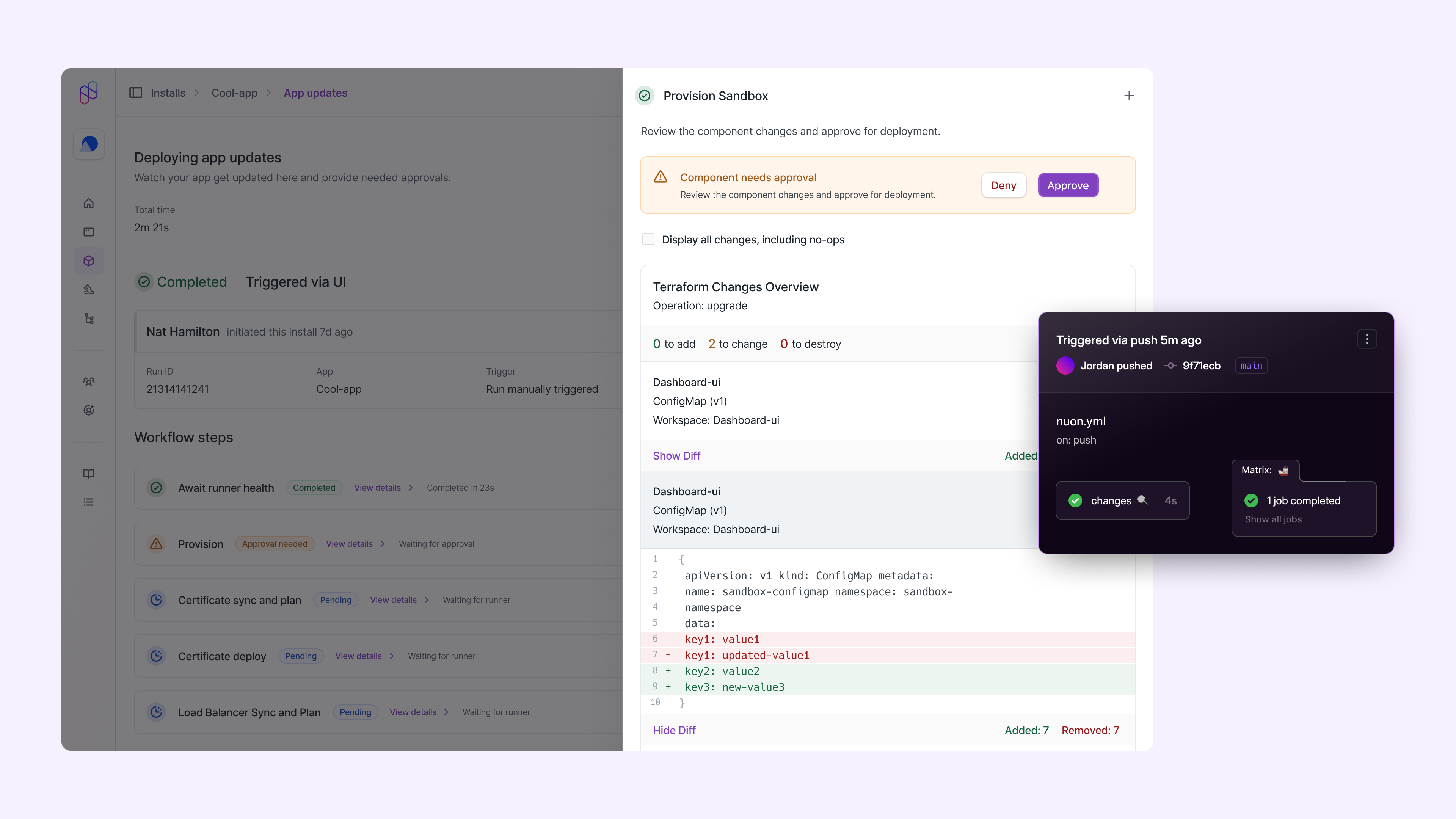 Require approvals before creating cloud resources.