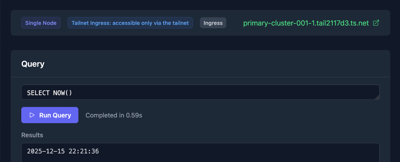 direct querying from control plane