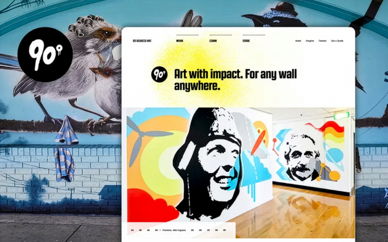 90 Degrees — Street Art Studio Website