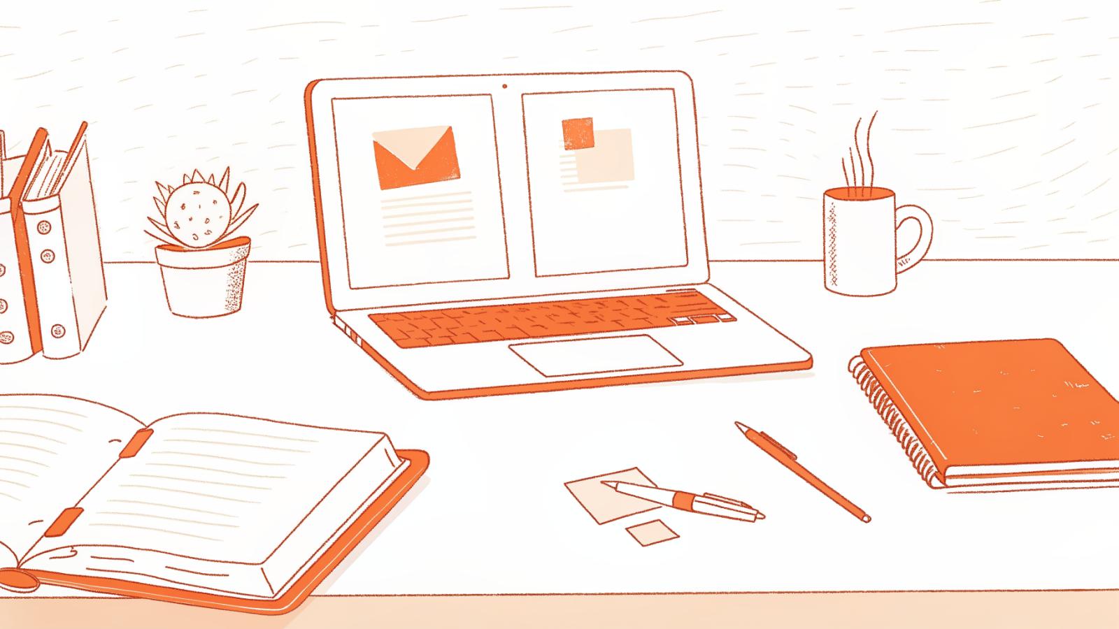 Solo lawyer's desk with two legal folders, abstract AI panel, and comparison sticky notes