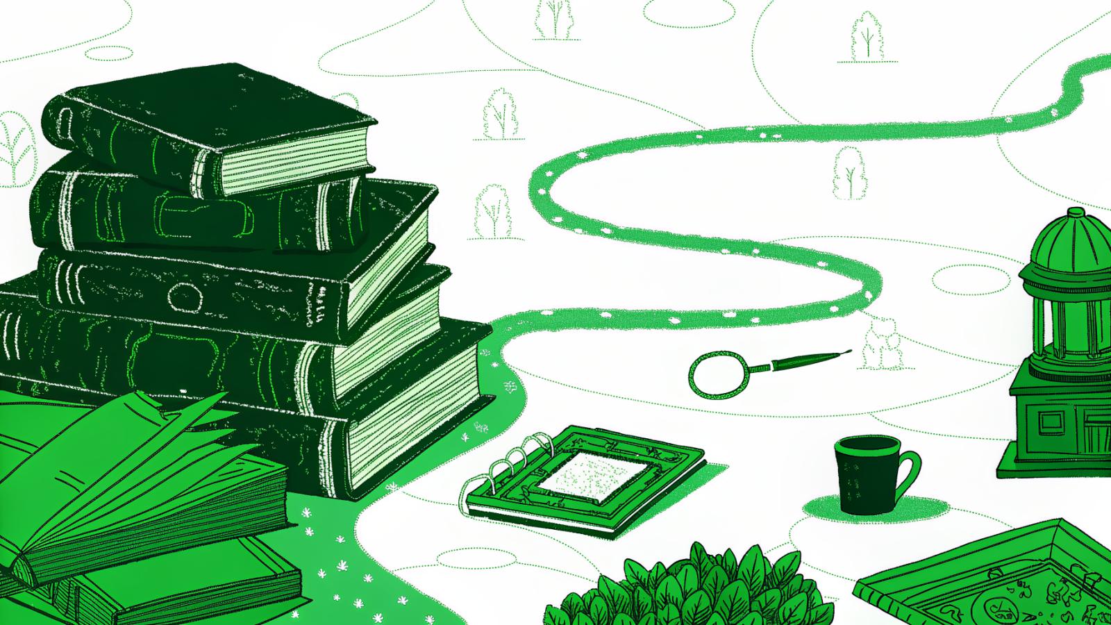Legal reference books as a map guiding a solo attorney's research path to primary law