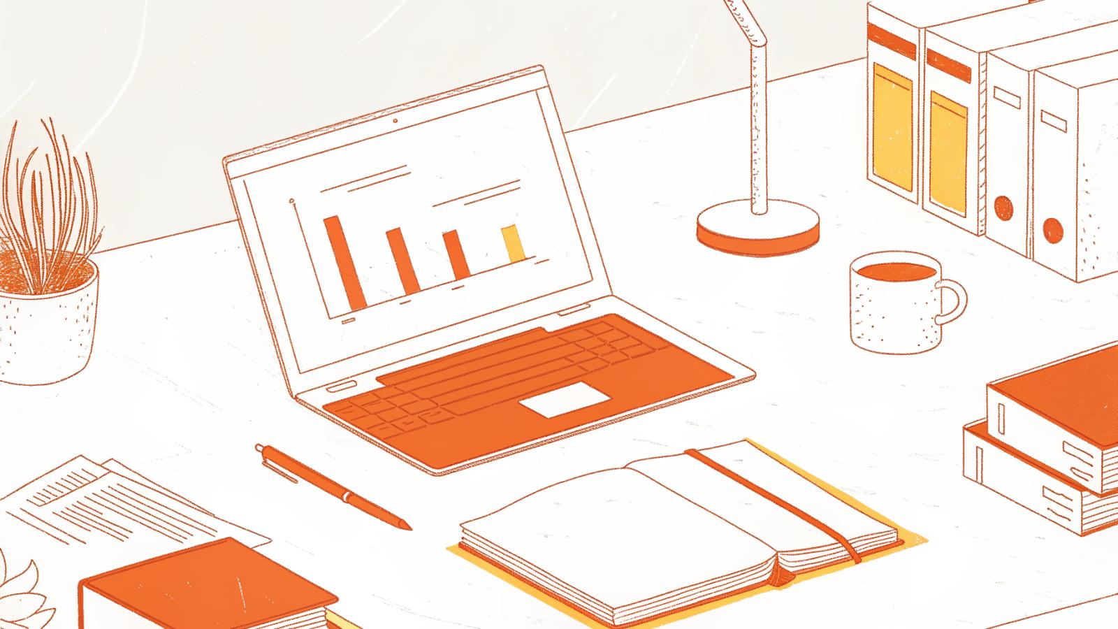 AI-assisted contract redlining on a startup general counsel's desk with glowing laptop panel