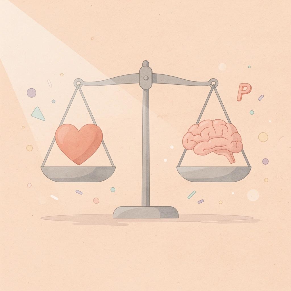 Balance scale icon showing speed versus accuracy trade-off