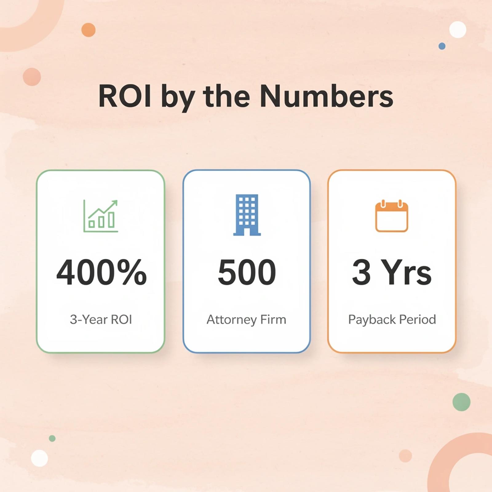 Infographic showing key ROI statistics from Forrester's Total Economic Impact study of CoCounsel Legal