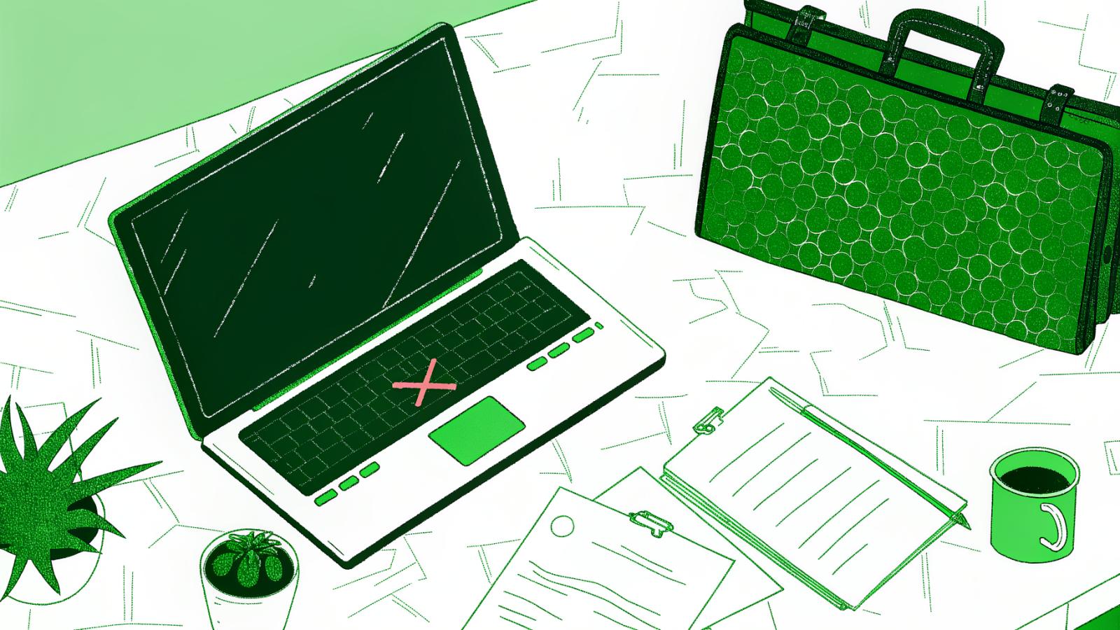 Solo attorney's desk with flagged bad citation on legal research screen and marked brief