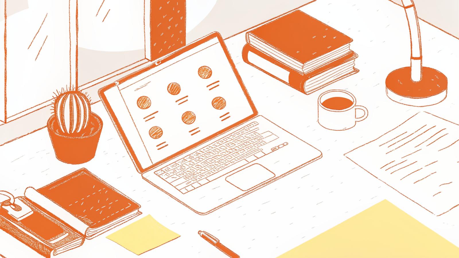 Solo attorney desk comparing legal AI research tools with brief, laptop, and scales icon