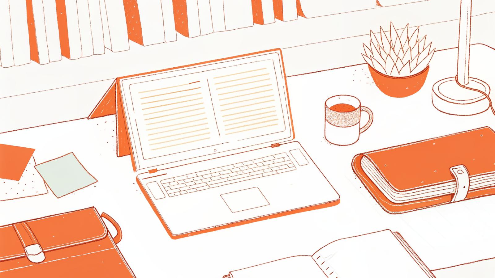 Solo attorney desk with law books, legal documents, magnifying glass, and AI research panel