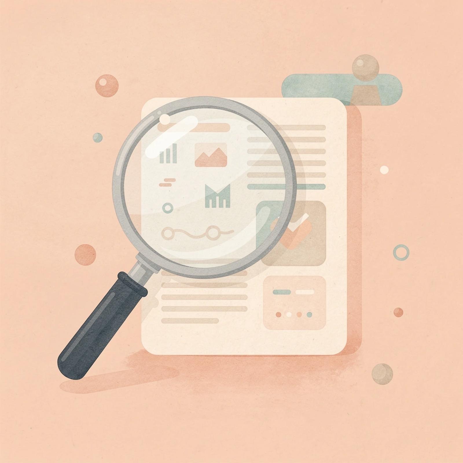Magnifying glass examining a legal document representing critical analysis of AI legal research