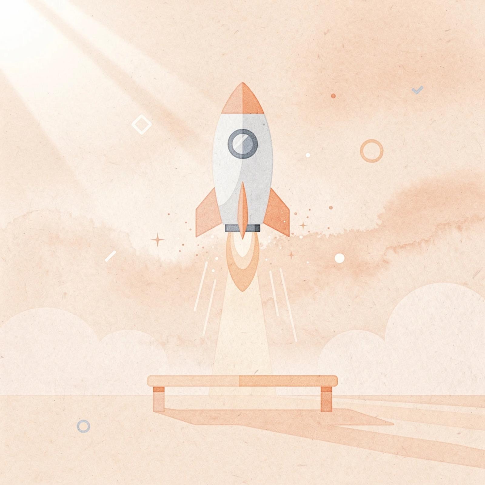 Scene illustration of a career launching upward, representing high earning potential in law