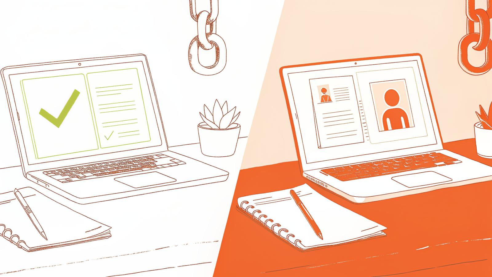 Solo lawyer's desk comparing binding court precedent versus non-binding persuasive authority in legal research