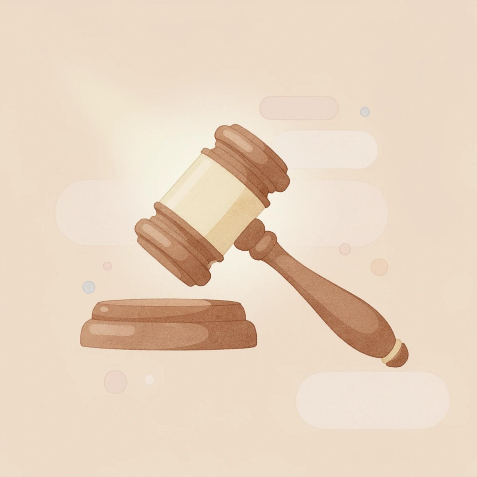 Gavel icon representing courtroom objections
