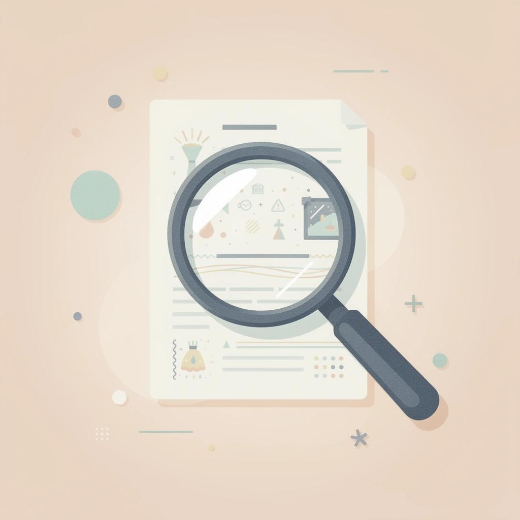 Magnifying glass examining legal documents representing practice-area specific AI prompt research